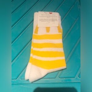 3/$40 McDonald’s Yellow and White Striped Socks